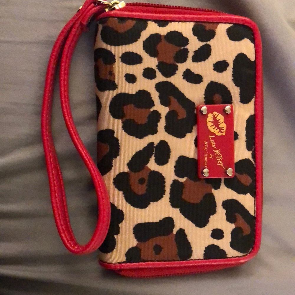 Animal Print Betsey Johnson wristlet